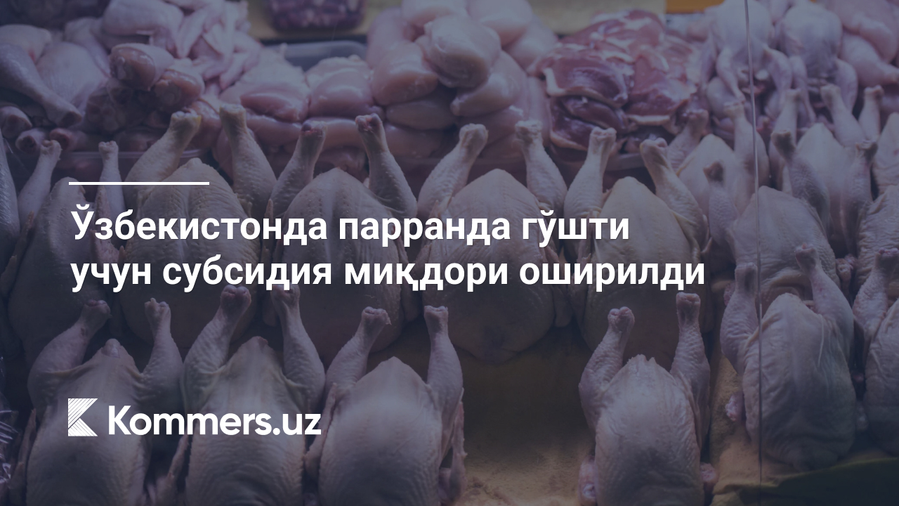 Ўзбекистонда парранда гўшти учун субсидия миқдори оширилди