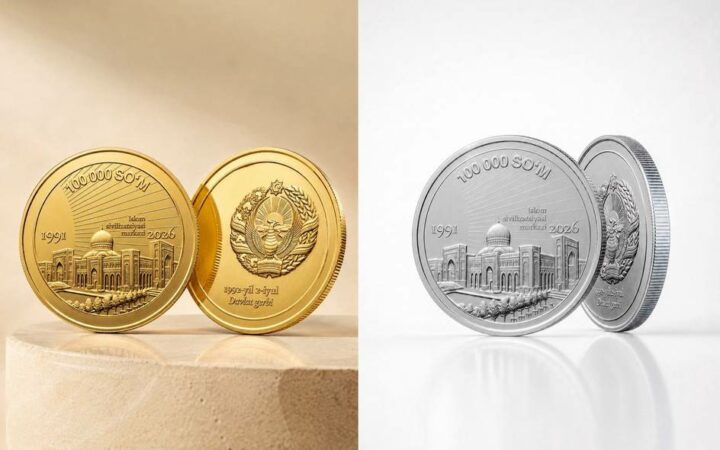 Марказий банк Мустақилликнинг 35 йиллигига бағишлаб олтин ва кумуш тангаларни сотувга чиқарди